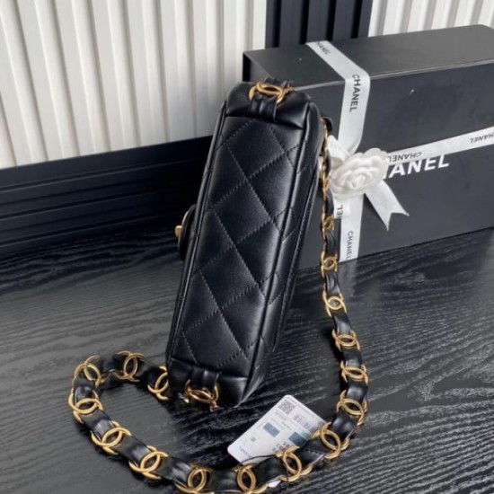Replica Small Chanel Lambskin Flap Bag AS5167 Black