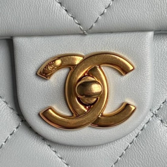 Replica Small Chanel Lambskin Flap Bag AS5167 Light Blue