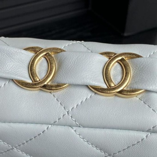 Replica Small Chanel Lambskin Flap Bag AS5167 Light Blue