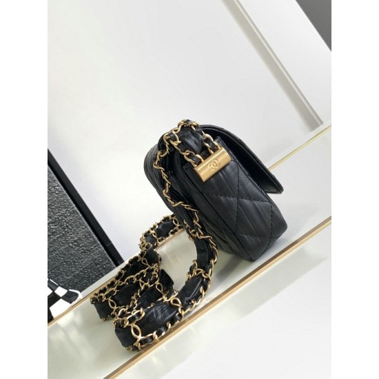 Replica Small Chanel Shoulder Bag Black AS6427