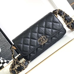 Replica Small Chanel Shoulder Bag Black AS6427