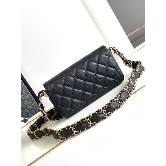 Replica Small Chanel Shoulder Bag Black AS6427