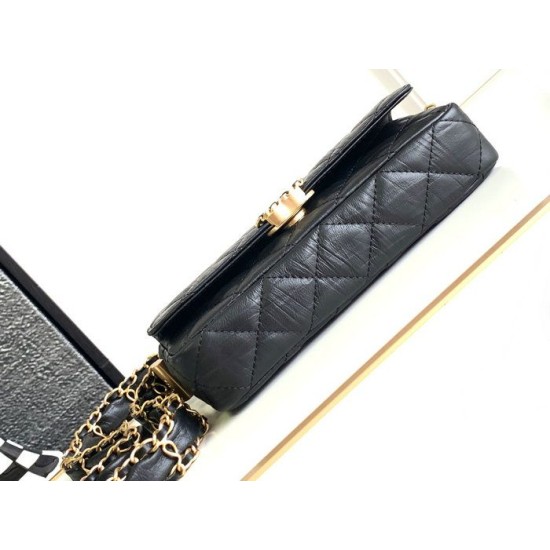 Replica Small Chanel Shoulder Bag Black AS6427