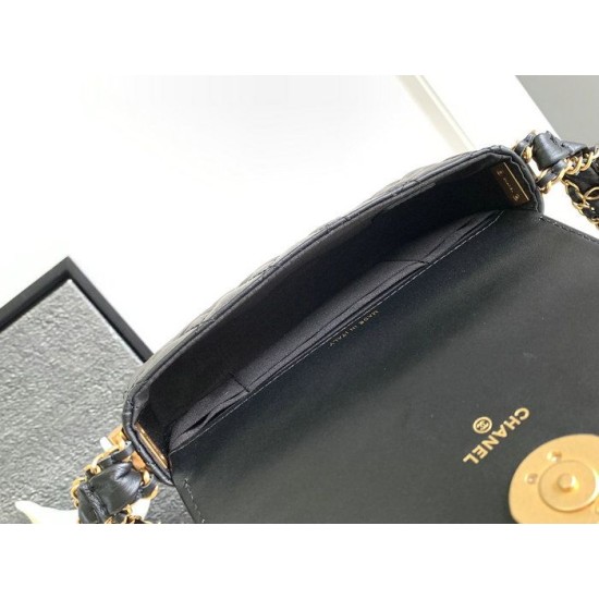 Replica Small Chanel Shoulder Bag Black AS6427