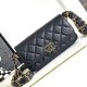 Replica Small Chanel Shoulder Bag Black AS6427