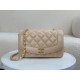 Replica Vintage Chanel Lambskin Flap Bag Beige A2221