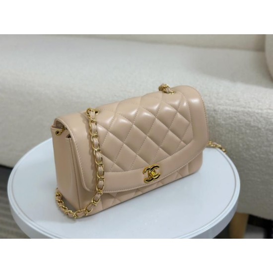 Replica Vintage Chanel Lambskin Flap Bag Beige A2221