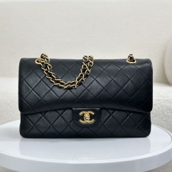Replica Vintage Chanel Lambskin Flap Bag Black A2220