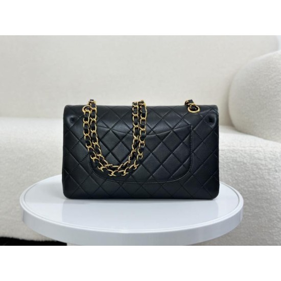 Replica Vintage Chanel Lambskin Flap Bag Black A2220