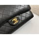 Replica Vintage Chanel Lambskin Flap Bag Black A2220