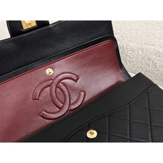 Replica Vintage Chanel Lambskin Flap Bag Black A2220