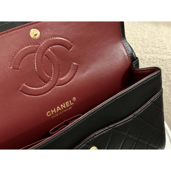 Replica Vintage Chanel Lambskin Flap Bag Black A2220