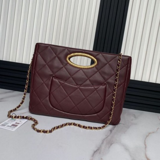 Replica Chanel 24B Clutch With Chain Vanity AS5038/AS5036 Burgundy
