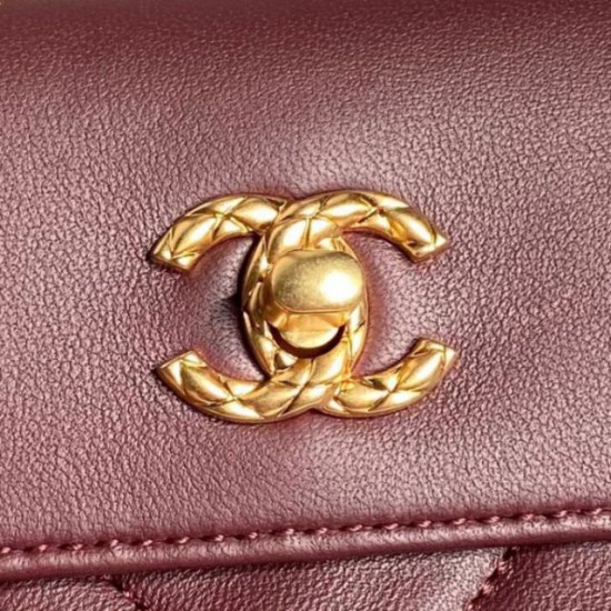 Replica Chanel 24B Clutch With Chain Vanity AS5038/AS5036 Burgundy