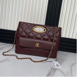 Replica Chanel 24B Clutch With Chain Vanity AS5038/AS5036 Burgundy