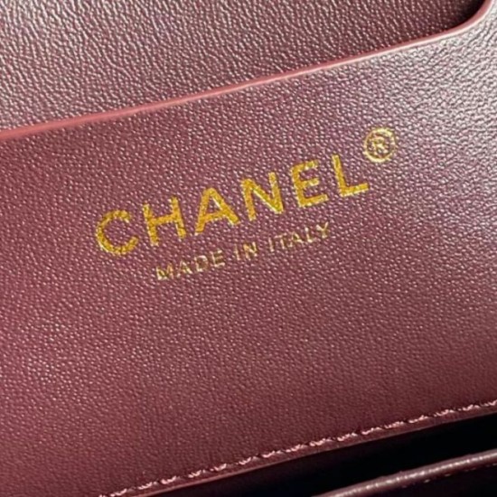 Replica Chanel 24B Clutch With Chain Vanity AS5038/AS5036 Burgundy