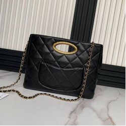 Replica Chanel 24B Clutch With Chain Vanity AS5038/AS5036 Black