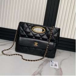 Replica Chanel 24B Clutch With Chain Vanity AS5038/AS5036 Black