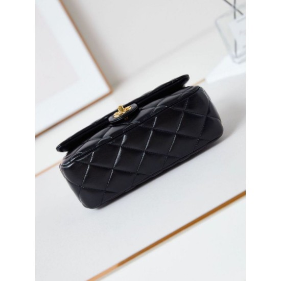 Replica Chanel 24B Gold Chain Handle Bag AS5043 Black