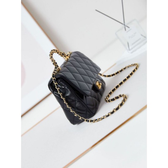 Replica Chanel 24B Gold Chain Handle Bag AS5043 Black