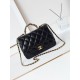 Replica Chanel 24B Gold Chain Handle Bag AS5043 Black