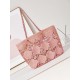Replica Chanel Maxi Shopping Raffia Coco Beach Bag AS4576 Pink