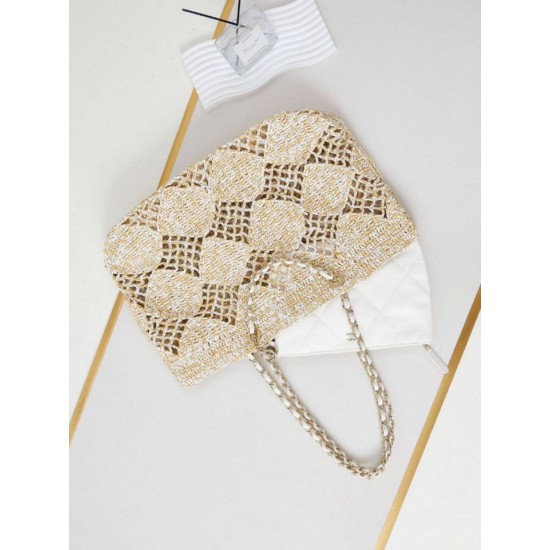 Replica Chanel Maxi Shopping Raffia Coco Beach Bag AS4576 Beige