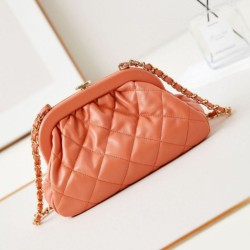 Fake Chanel Clutch AS4717 Crossbody Handbags Orange Replica