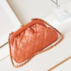 Fake Chanel Clutch AS4717 Crossbody Handbags Orange Replica