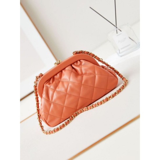 Fake Chanel Clutch AS4717 Crossbody Handbags Orange Replica