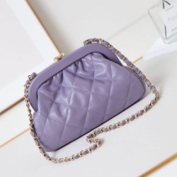 Replica Chanel Clutch AS4717 Crossbody Handbags Purple