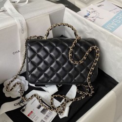 Fake Chanel 23P Small Flap Bag AS4140 Black Replica