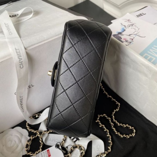 Fake Chanel 23P Small Flap Bag AS4140 Black Replica