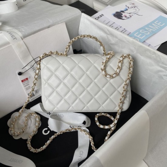 Fake Chanel 23P Small Flap Bag AS4140 White Replica