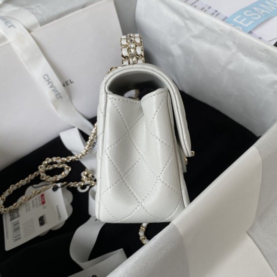 Fake Chanel 23P Small Flap Bag AS4140 White Replica