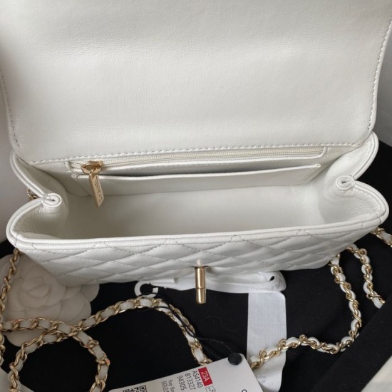 Fake Chanel 23P Small Flap Bag AS4140 White Replica