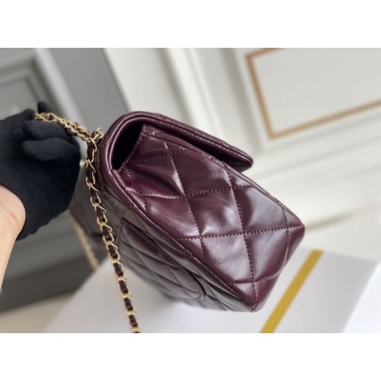 Replica Chanel Mini flap bag with top handle Bag AS5043/AS5032 Burgundy