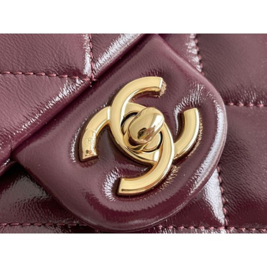 Replica Chanel Mini flap bag with top handle Bag AS5043/AS5032 Burgundy