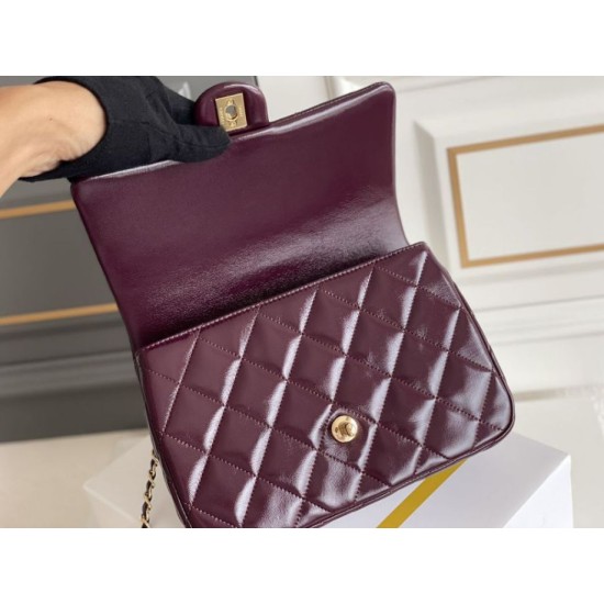 Replica Chanel Mini flap bag with top handle Bag AS5043/AS5032 Burgundy
