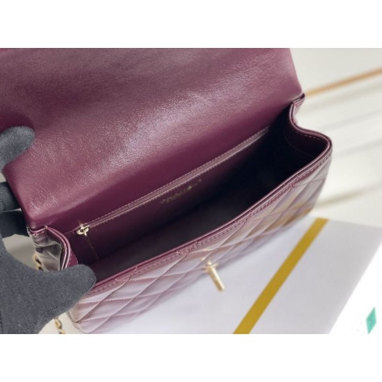 Replica Chanel Mini flap bag with top handle Bag AS5043/AS5032 Burgundy