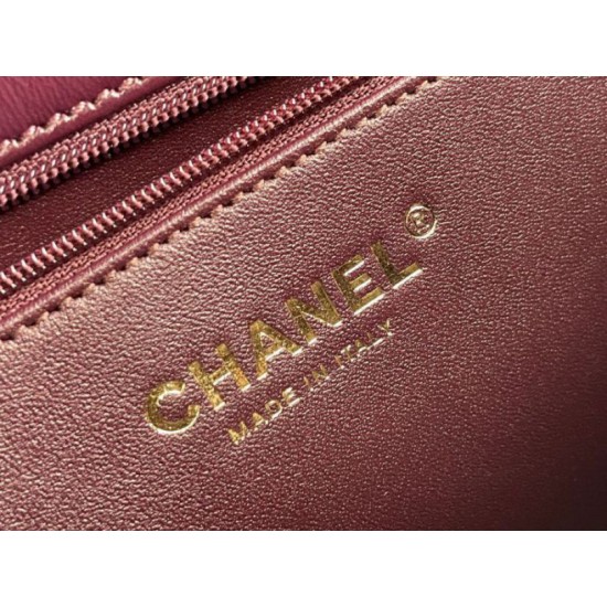 Replica Chanel Mini flap bag with top handle Bag AS5043/AS5032 Burgundy