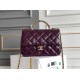Replica Chanel Mini flap bag with top handle Bag AS5043/AS5032 Burgundy