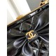 Fake Chanel Small Shiny Lambskin With Chain AP4027 Black Replica