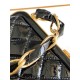 Fake Chanel Small Shiny Lambskin With Chain AP4027 Black Replica