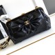 Fake Chanel Small Shiny Lambskin With Chain AP4027 Black Replica
