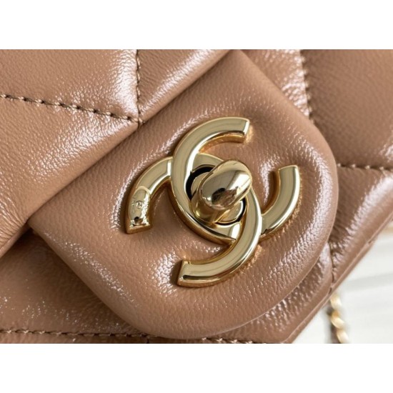 Replica Chanel Mini flap bag with top handle Bag AS5043/AS5032 Beige