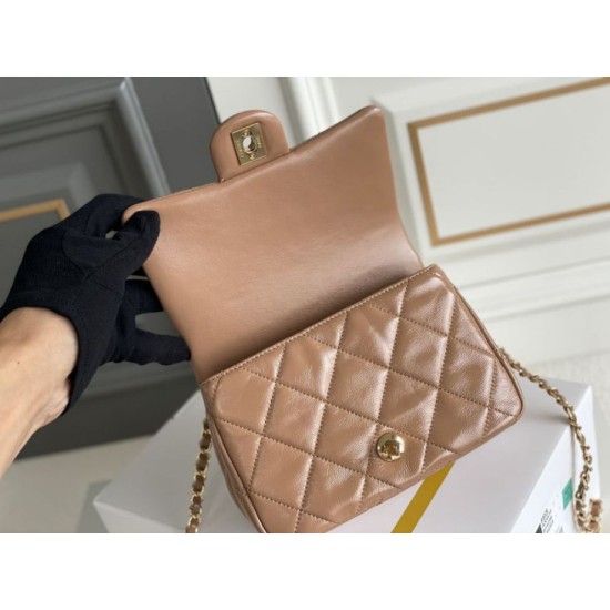 Replica Chanel Mini flap bag with top handle Bag AS5043/AS5032 Beige