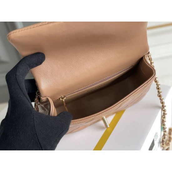 Replica Chanel Mini flap bag with top handle Bag AS5043/AS5032 Beige