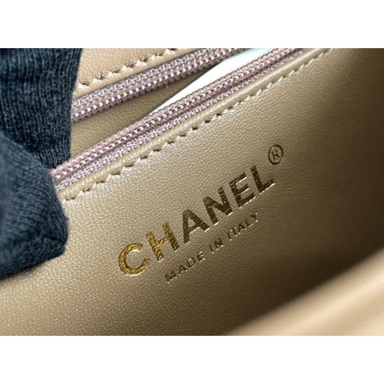 Replica Chanel Mini flap bag with top handle Bag AS5043/AS5032 Beige