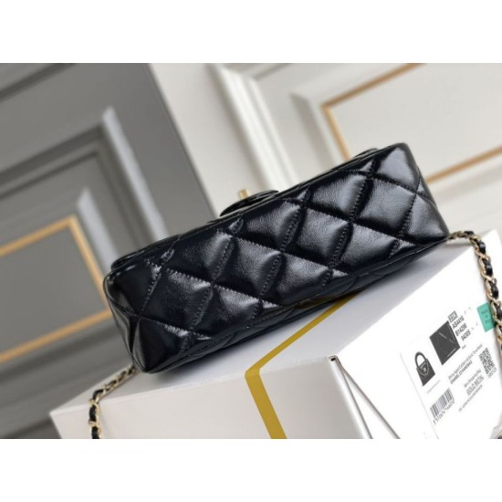 Fake Chanel Mini flap bag with top handle Bag AS5043/AS5032 Black Replica